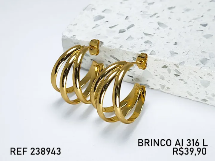 ACO INOX DOURADO BR MEIA ARG FIO REDONDO 3 F