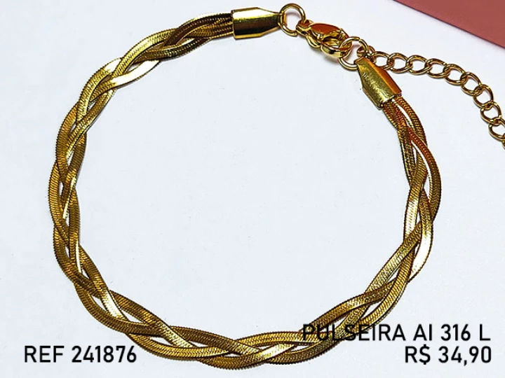 ACO INOX DOURADO PULS FITA LAMINADA TRANCAD