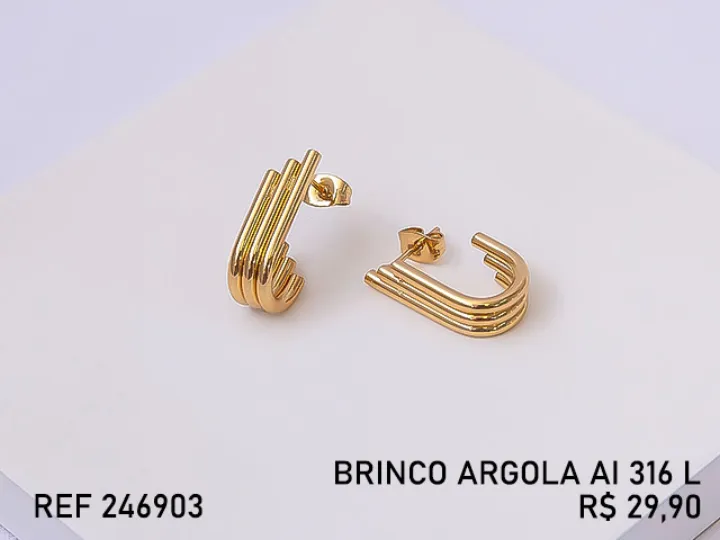 ACO INOX DOURADO BR MEIA ARG 3 FIOS UNIDOS ABA