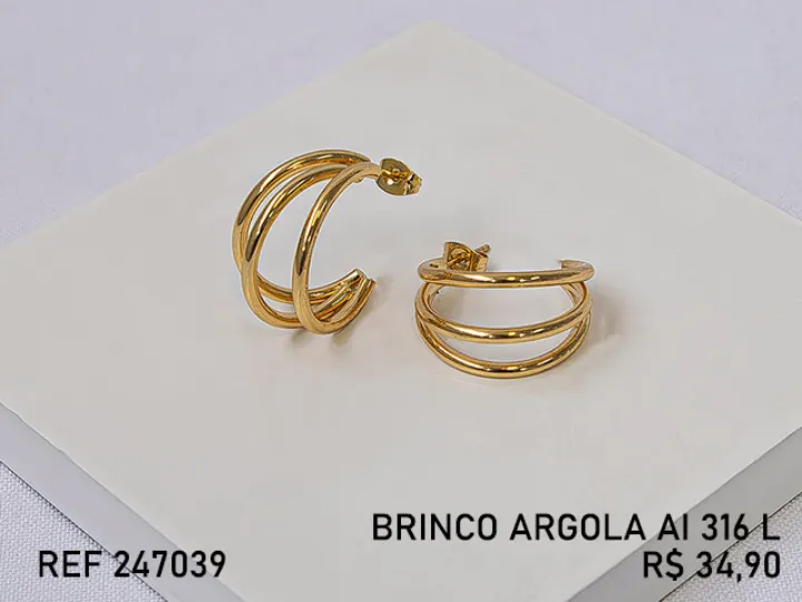 ACO INOX DOURADO BR MEIA ARG FORMATO REDOND