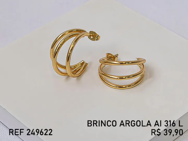 ACO INOX DOURADO BR MEIA ARG FORMATO REDOND